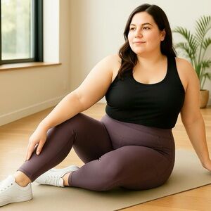 SATINA Leggings for Women - Soft Women's High Waisted Full Leggings - 💜